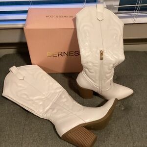 BERNESS Metallic Quilted Cowboy Boot (Women) 6M